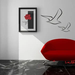 برچسب دیواری پرستوهای در حال پرواز