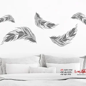 برچسب دیواری پرهای پرنده