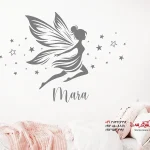برچسب دیواری پری جادویی با نام و ستاره