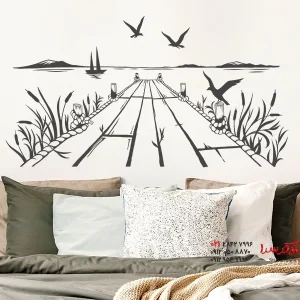 عکس برچسب دیواری پل عابر پیاده در نیزار