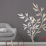 عکس برچسب دیواری چمن‌های منحنی