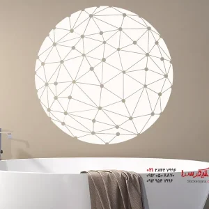 عکس برچسب دیواری چندضلعی گوی