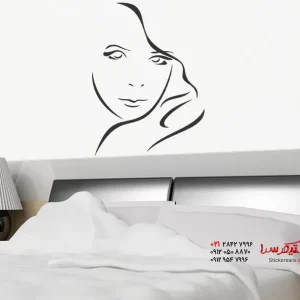 برچسب دیواری چهره اغواکننده