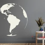 عکس برچسب دیواری کره زمین آمریکا