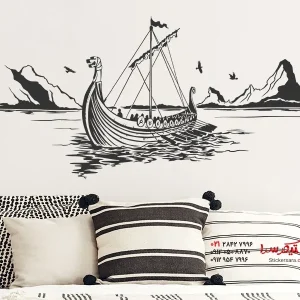 عکس برچسب دیواری کشتی وایکینگ‌ها