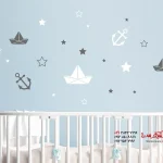 برچسب دیواری کشتی‌های لنگر ستاره‌ای