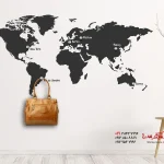برچسب دیواری کمد لباس، نقشه جهان