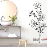 عکس برچسب دیواری گل بهاری