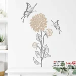 عکس برچسب دیواری گل داوودی