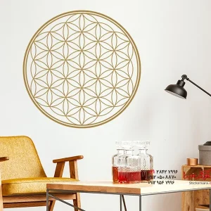 برچسب دیواری گل زندگی