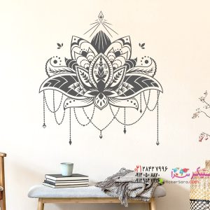 عکس برچسب دیواری گل نیلوفر آبی