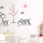 برچسب دیواری گوزن شیرین در فضای باز