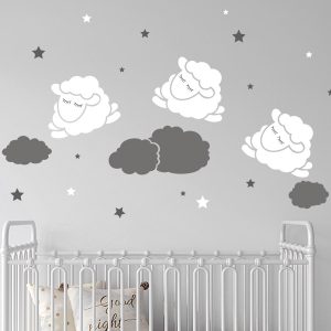 برچسب دیواری گوسفند ابری