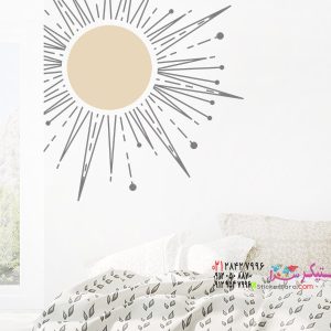عکس برچسب دیواری گوشه اتاق آفتابگیر