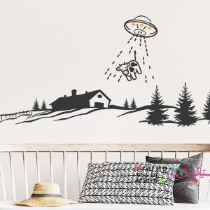 عکس برچسب دیواری یوفو و گاو