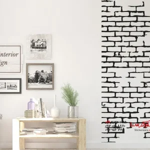 برچسب دیواری، بنر دیواری، دیوار آجری