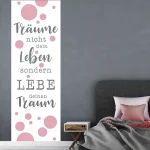 برچسب دیواری، بنر دیواری، رویاپردازی نکن...