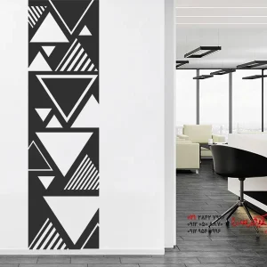 برچسب دیواری، بنر دیواری، طرح مثلث