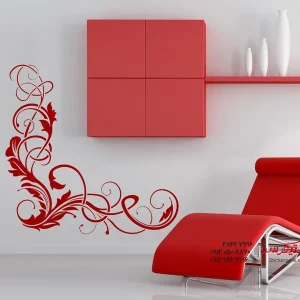 برچسب دیواری، تزئینات گوشه گلدار