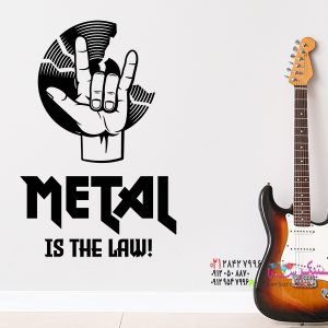 عکس برچسب دیواری، فلز قانون است