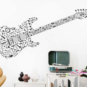 عکس برچسب دیواری، ورق گیتار