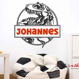 تابلو دیواری با طرح دایناسور و نام
