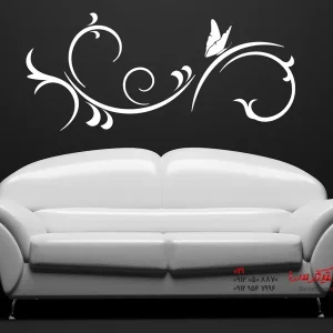تصویر برچسب دیواری طرح پروانه