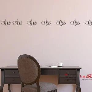 حاشیه برچسب دیواری با طرح منحنی شکوفا می‌شود