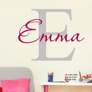 حرف استیکر دیواری و نام دلخواه