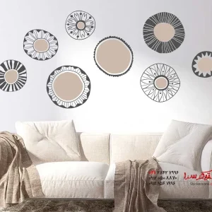 برچسب دیواری تزئینی دایره‌های قومی