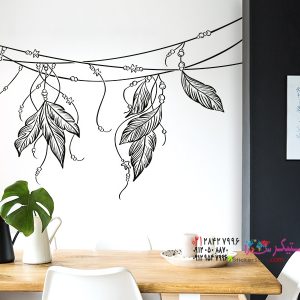 عکس روبان‌های برچسب دیواری با پر