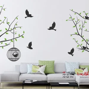 عکس شاخه‌های تزئینی برچسب دیواری