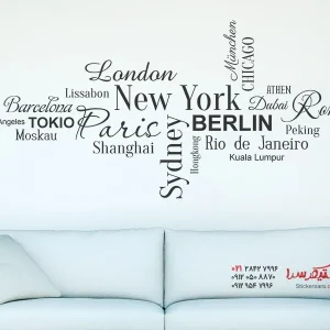 فونت‌های برچسب دیواری شهرهای جهان_عکس