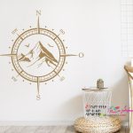 عکس قطب‌نمای دیواری با طرح کوه