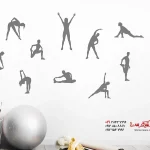 مجموعه استیکر دیواری، تمرینات کششی
