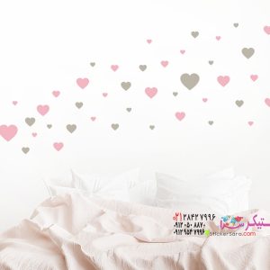 عکس مجموعه استیکرهای دیواری قلب