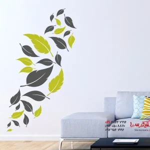 عکس مجموعه برچسب دیواری برگ‌ها