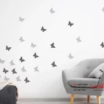 مجموعه برچسب دیواری پروانه‌ها