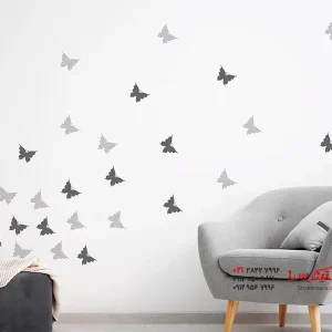 مجموعه برچسب دیواری پروانه‌ها