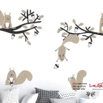 مجموعه سنجاب برچسب دیواری