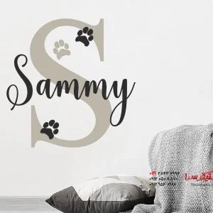 نامه برچسب دیواری با نام سگ