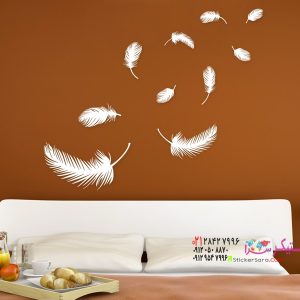 عکس پرهای برچسب دیواری