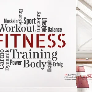 کلمات تناسب اندام برچسب دیواری_عکس