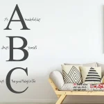 برچسب دیواری ABC