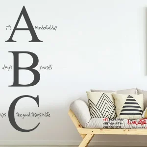 برچسب دیواری ABC