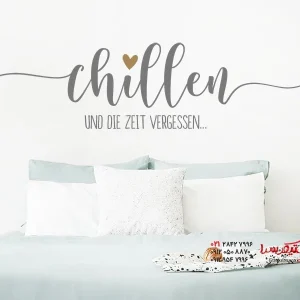 برچسب دیواری آرامش با قلب