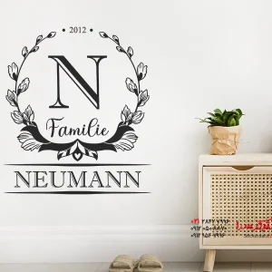 برچسب دیواری طرح خانواده با نام