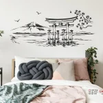 برچسب دیواری آرامش بخش منظره ژاپن