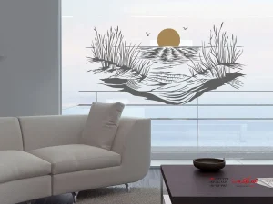 برچسب دیواری برای دکوراسیون پنجره آرامش بخش
