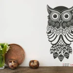 برچسب دیواری جغد به سبک قومی